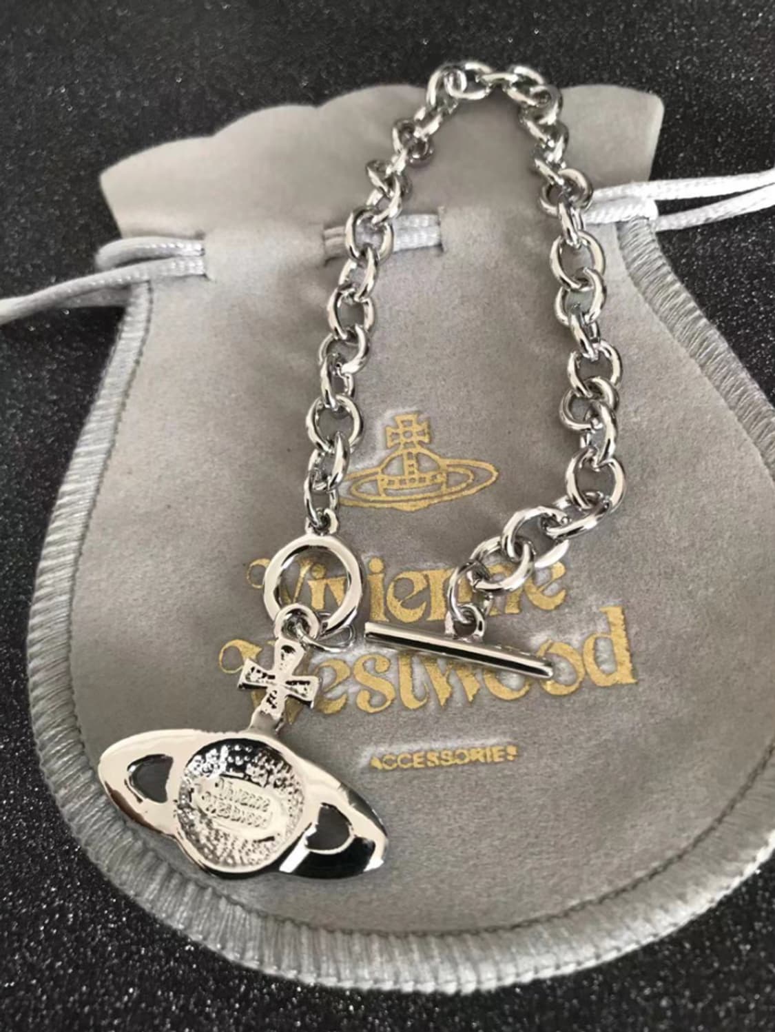 비비안 웨스트우드 아카이브 체인 크리스탈 orb 브레이슬릿 팔찌 상품이미지2