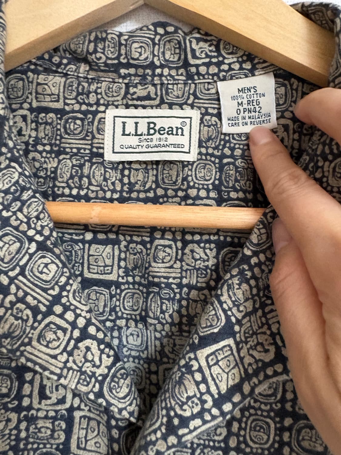 90s LLBEAN 에스닉 반팔 셔츠 상품이미지3