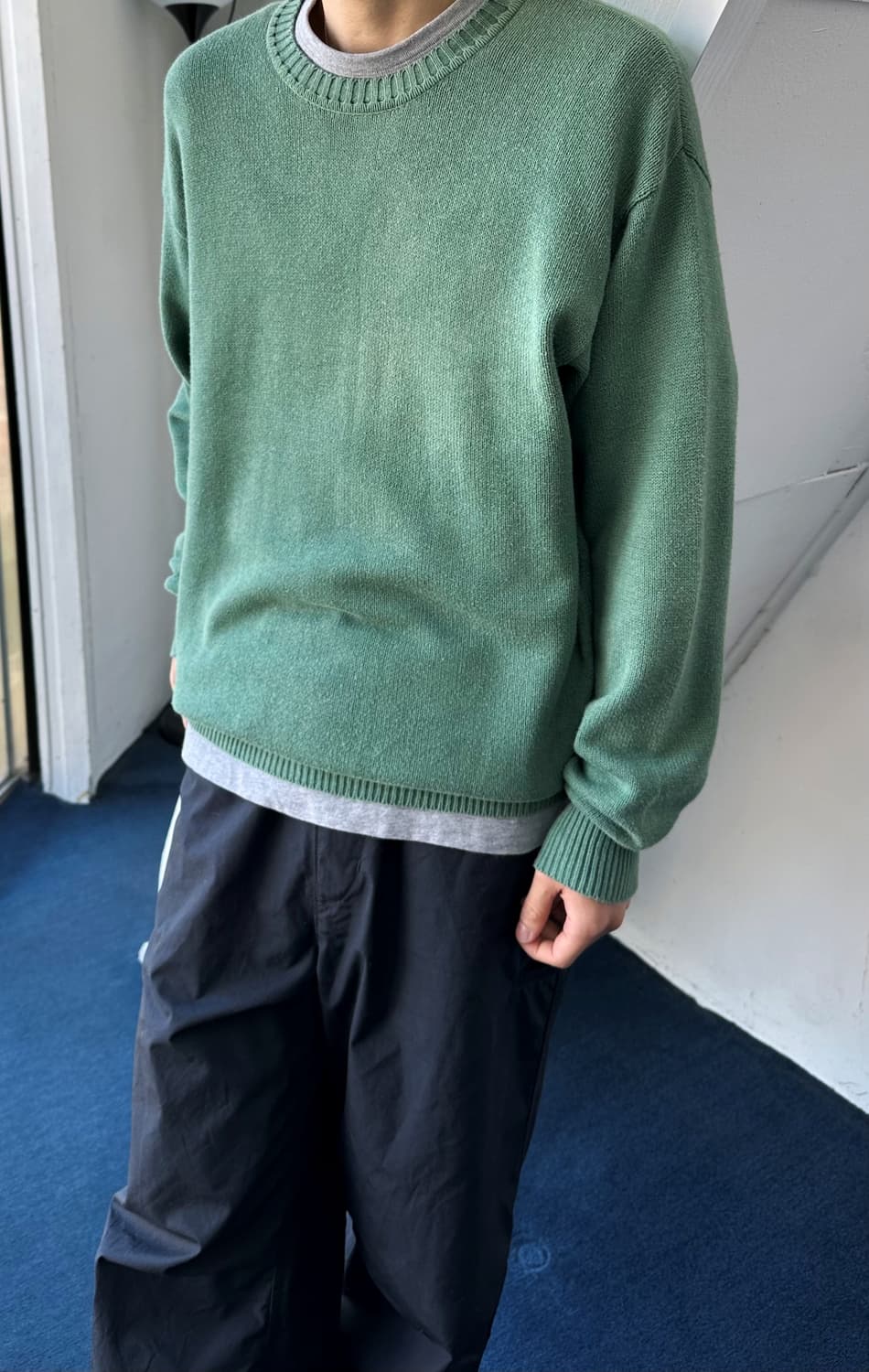 Cotton crewneck knit P/O 상품이미지2