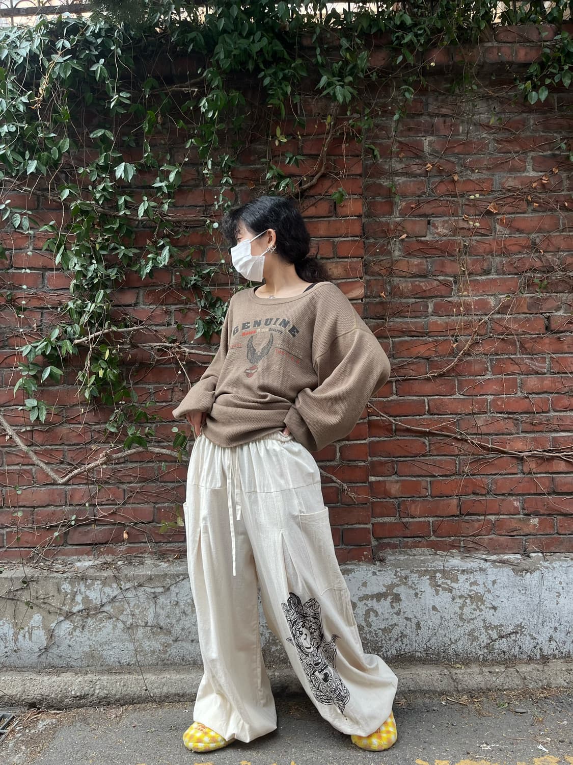 히피 에스닉 문양 와이드 벌룬 팬츠 상품이미지4