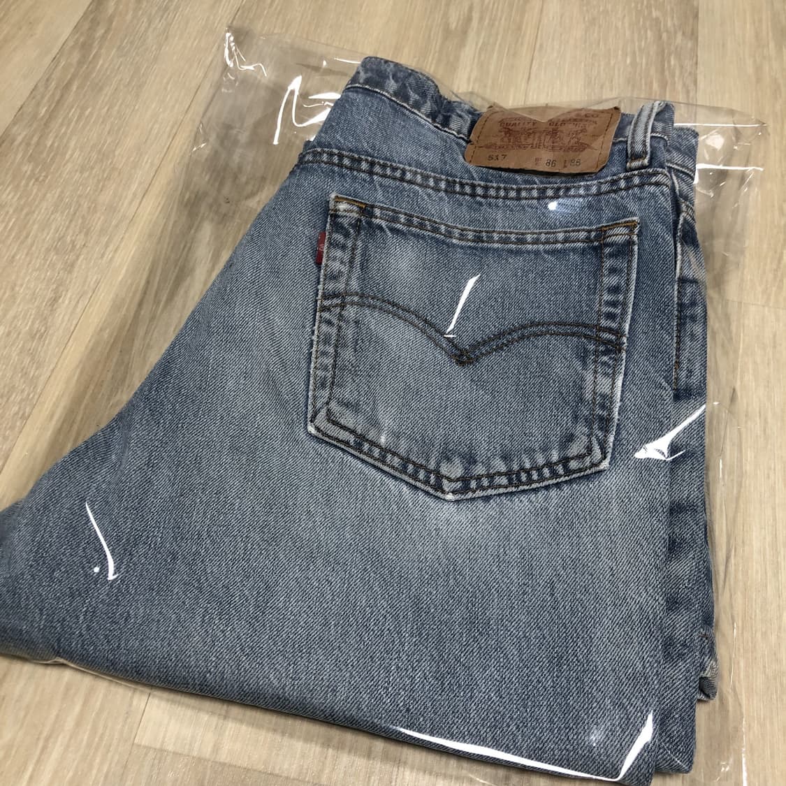 (32) 00's 리바이스 Levi's 517 부츠컷 연청 워시드 데님 상품이미지10