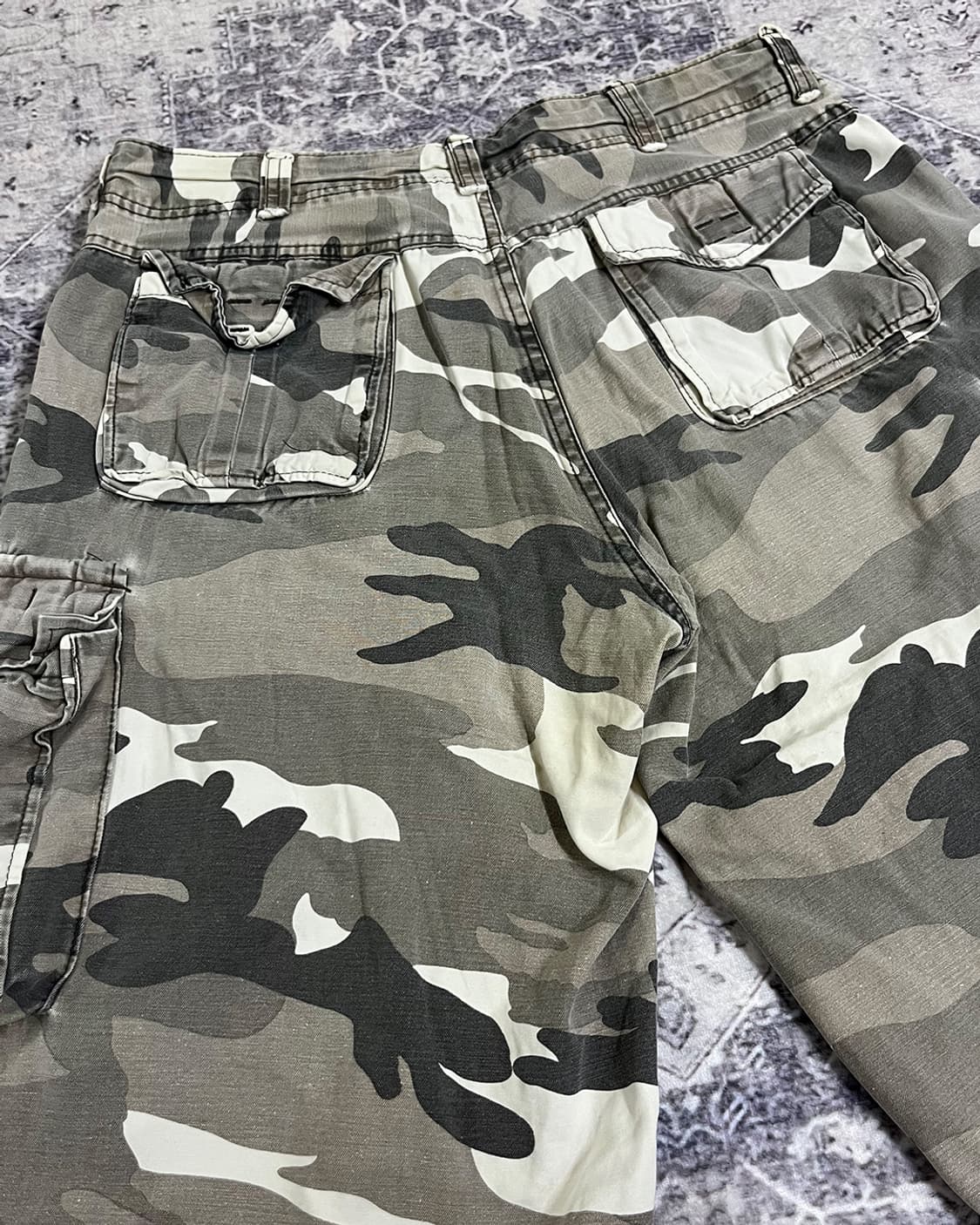 Y2K Camo Cargo Bermuda pants 상품이미지8