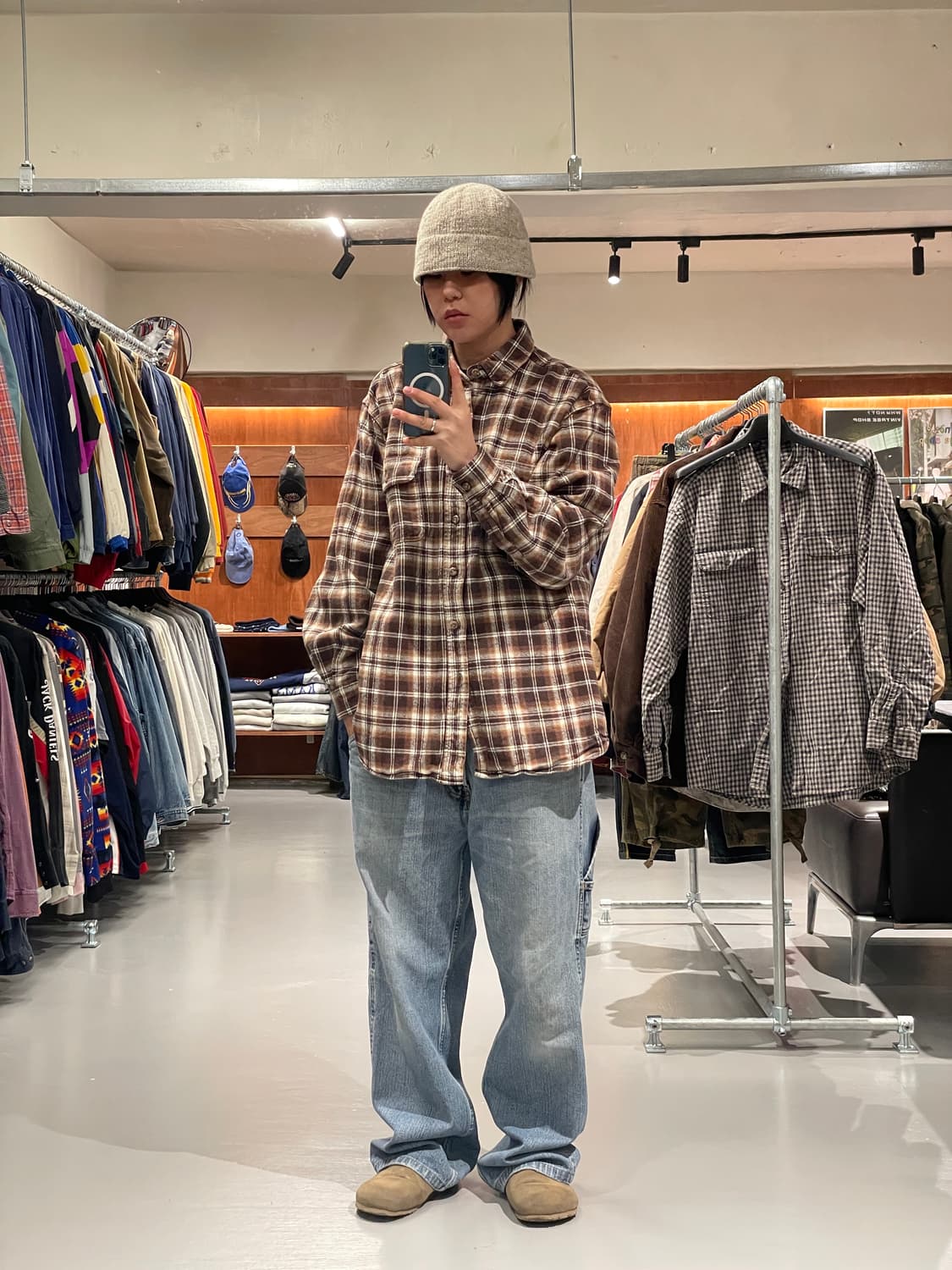 빈티지 플란넬 헤비 코튼 셔츠   상품이미지4