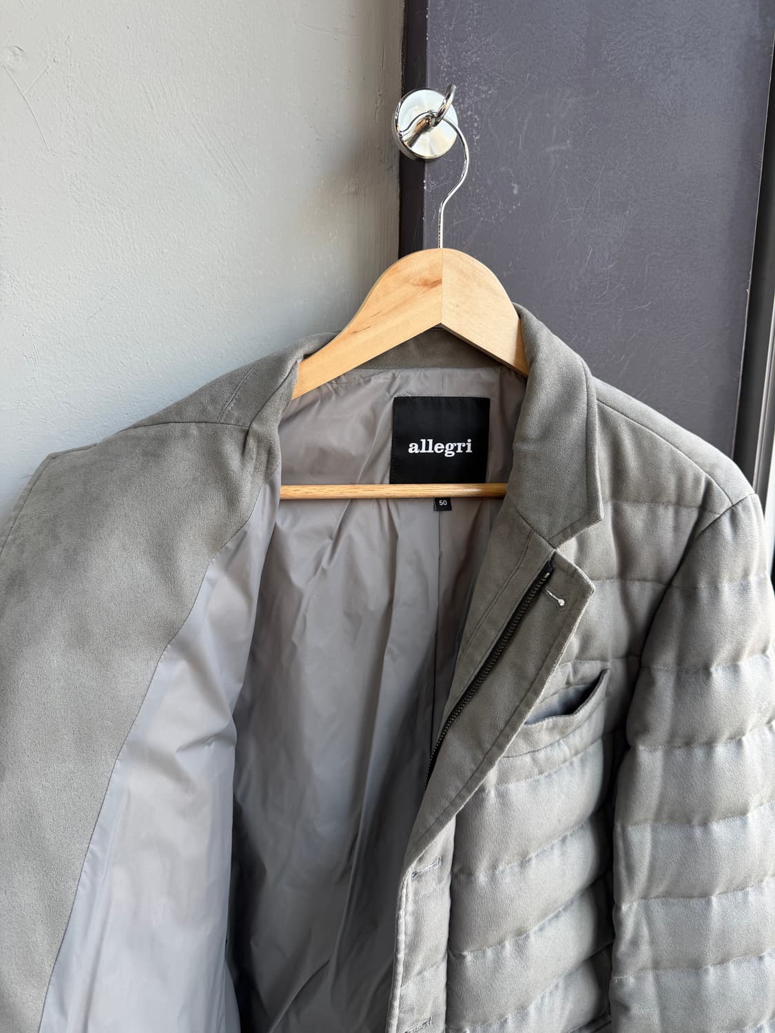 50/ 알레그리 구스다운 스웨이드 패딩코트 상품이미지6