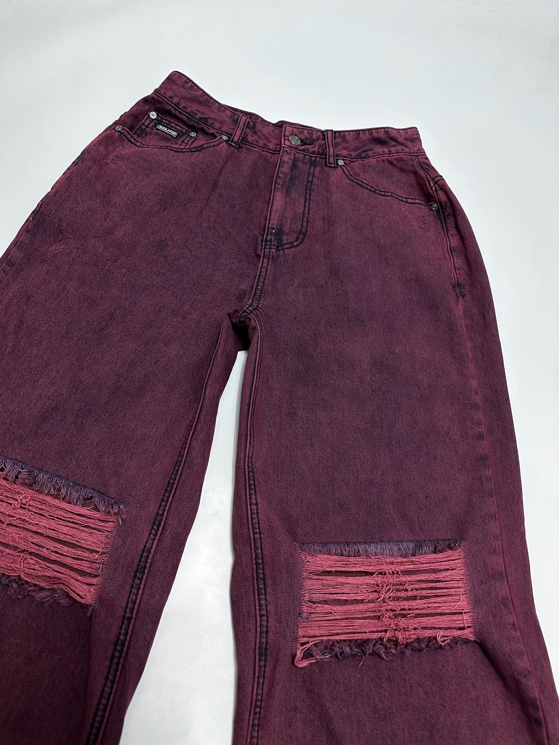 스컬프터 데미지 나염 블리치 데님팬츠 상품이미지4