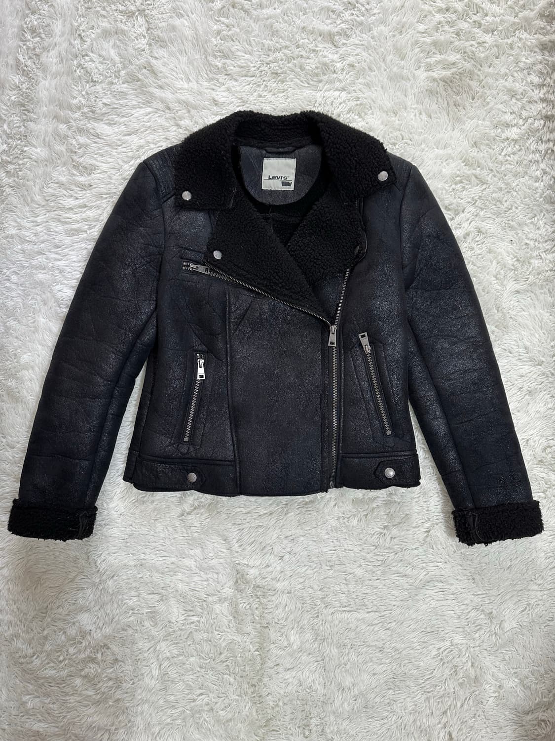 리바이스 블랙 무스탕 자켓 S 상품이미지1