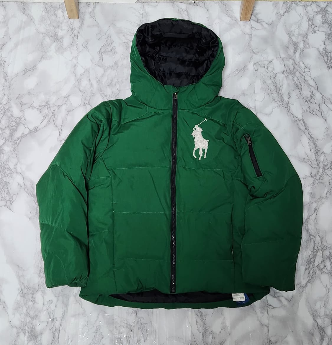 폴로 랄프로렌 딥그린 빅포니 MA-1 패딩 자켓 상품이미지1