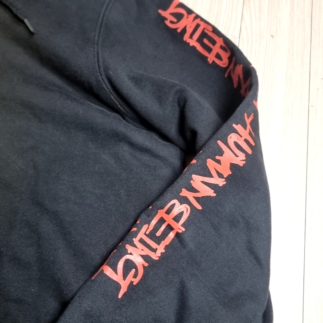 아임낫휴먼비잉*플레이보이 콜라보블랙 후드티 (105) 상품이미지3