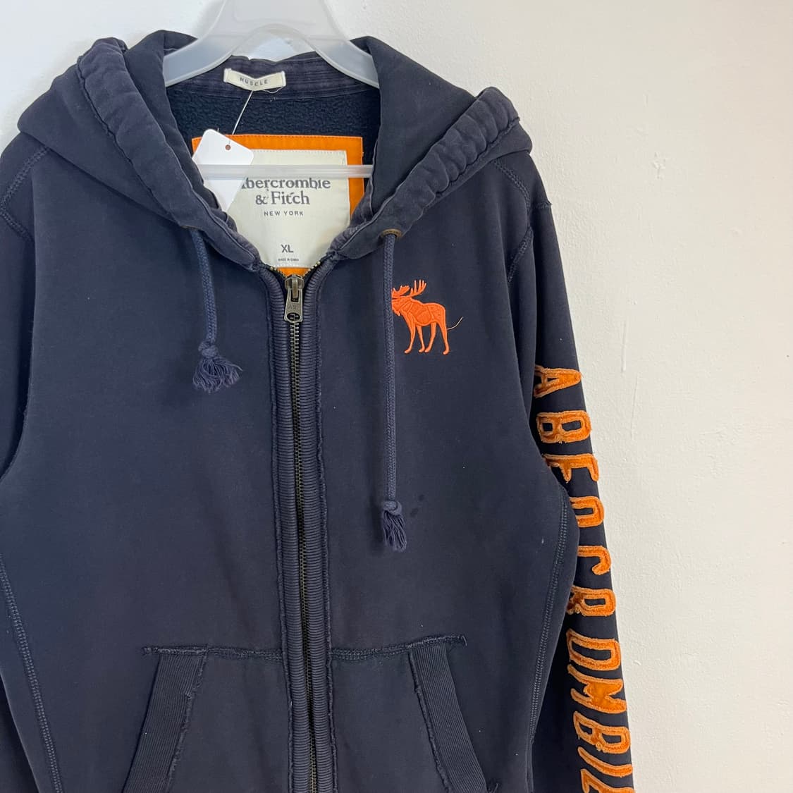 Abercrombie navy hoodie zip-up 상품이미지5