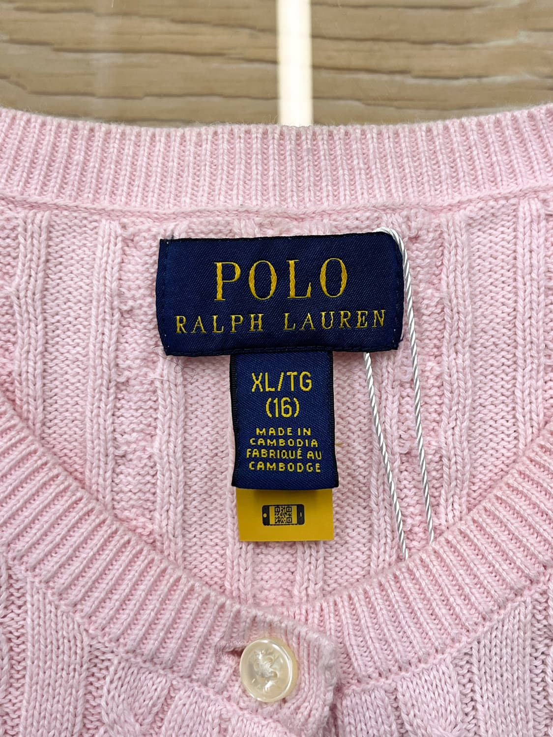 폴로 랄프 로렌 QR 라벨 케이블 가디건 상품이미지4