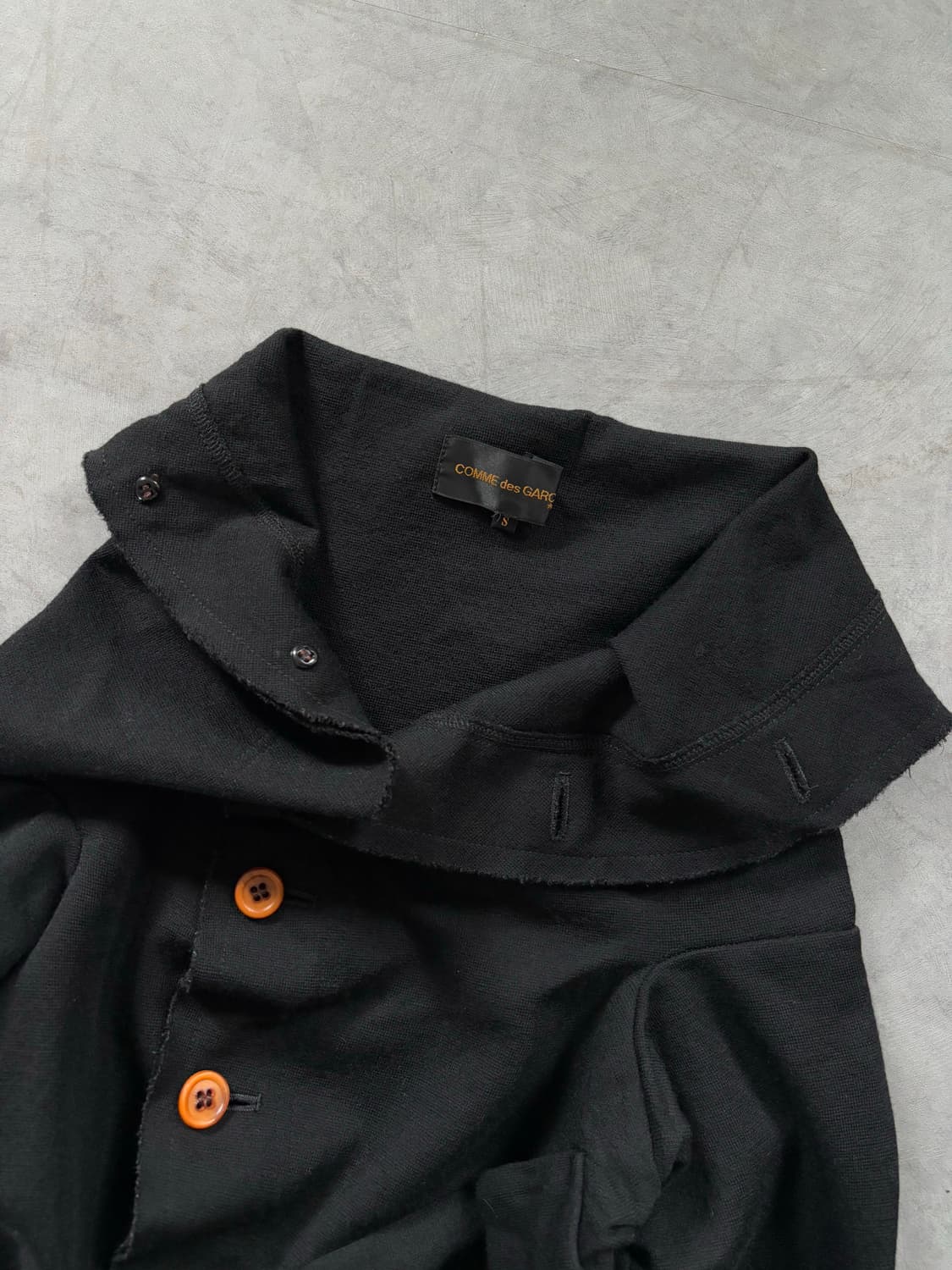 Comme des Garcons 꼼데가르송 블랙 울 카라 가디건 상품이미지7