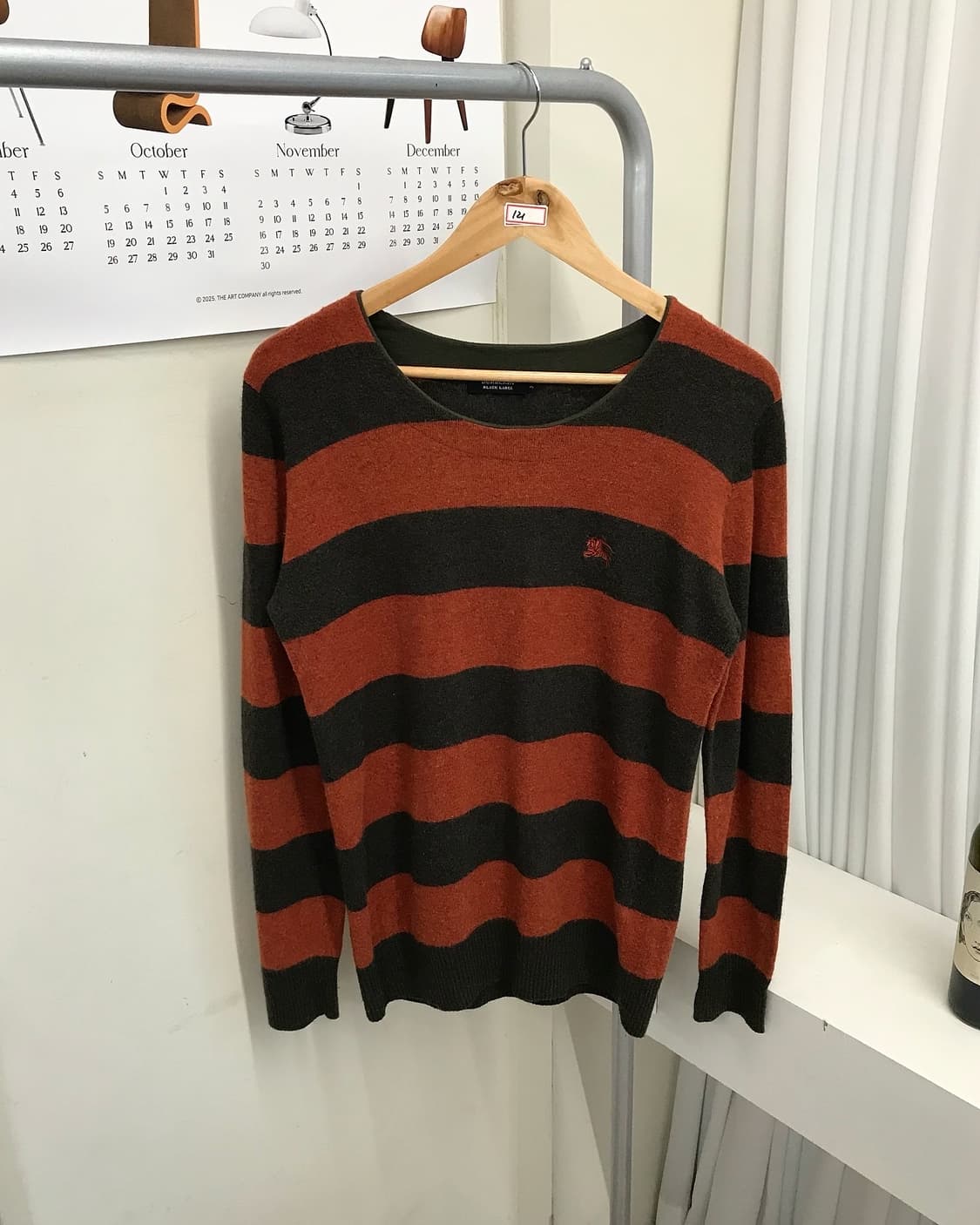 버버리 로고 단가라 니트 상품이미지1