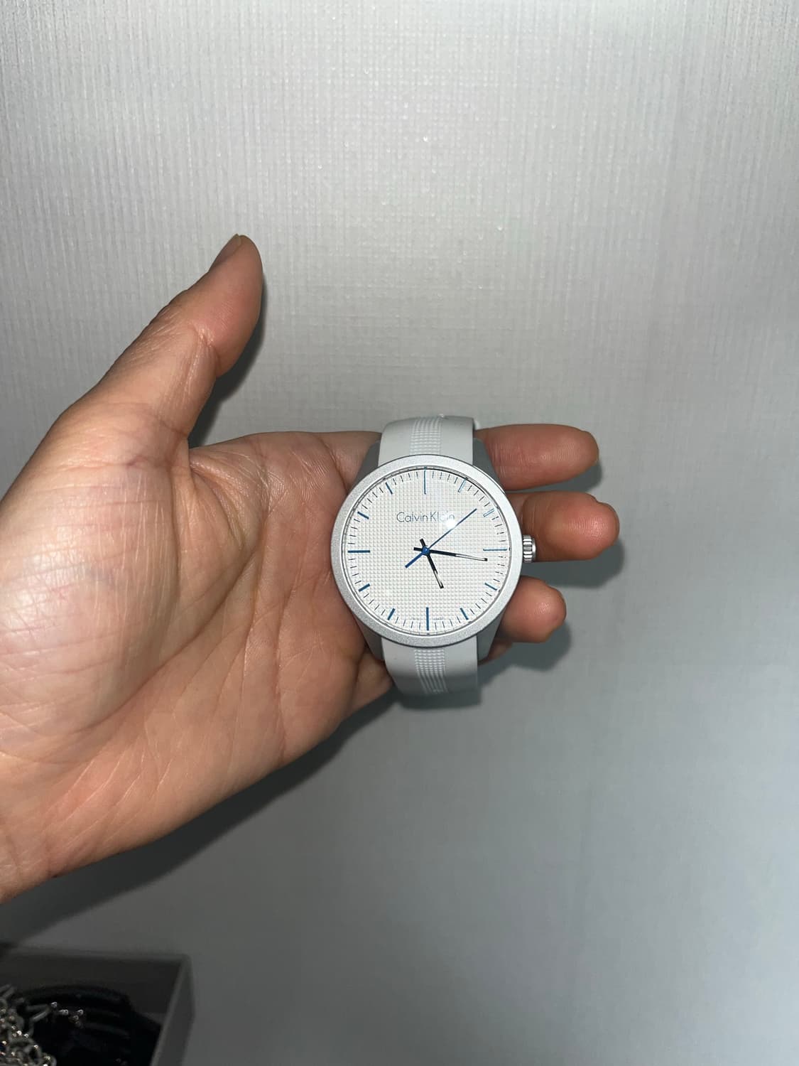 (미사용) 캘빈클라인 쿼츠 화이트 블루 시계 상품이미지1