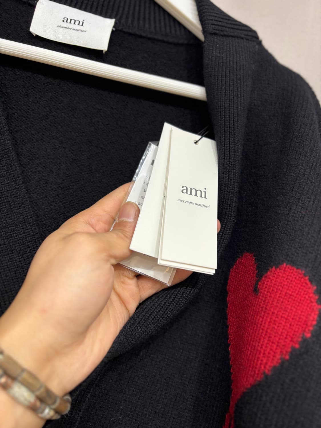아미 백화점판 빅로고 가디건 새상품 M 상품이미지4