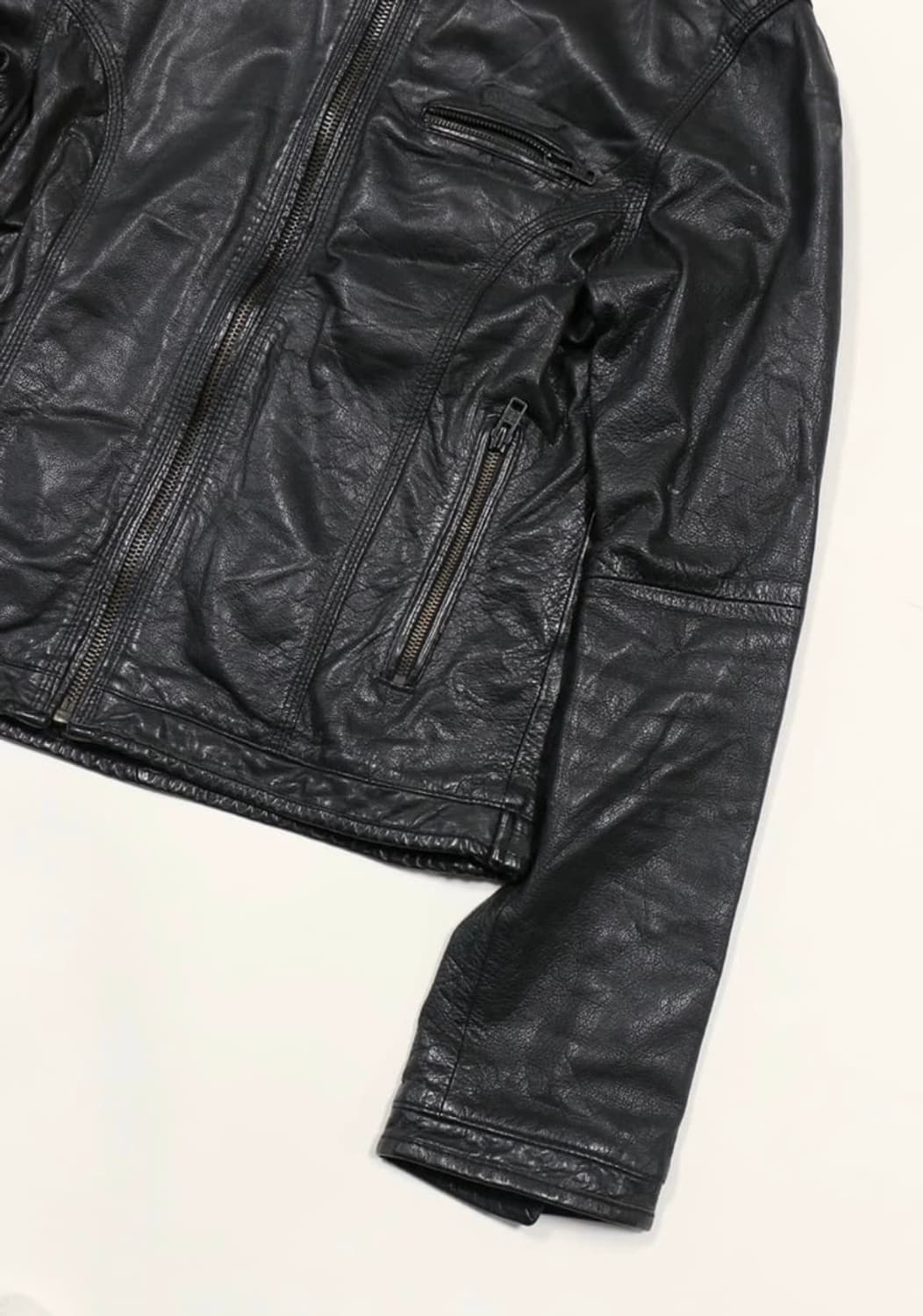 빈티지 슈퍼드라이 레더 바이커 자켓 상품이미지5