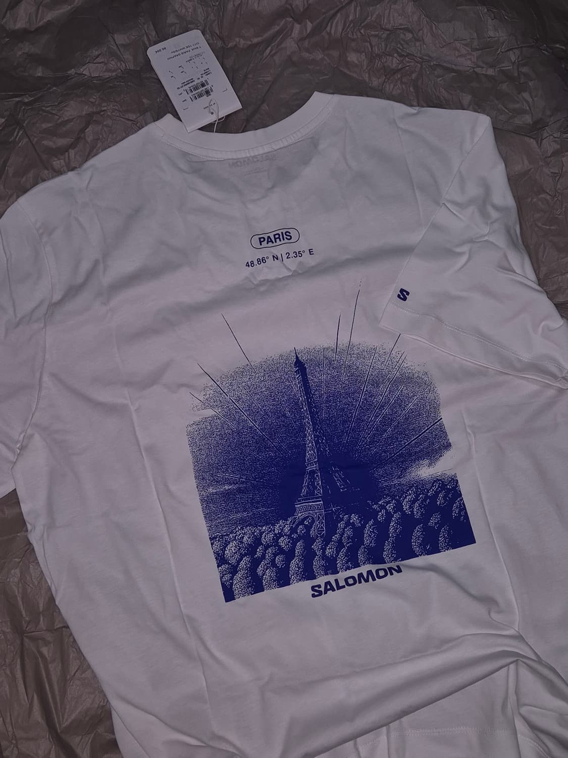 살로몬 반팔티 파리 에펠탑 에디션 L 화이트/블루 상품이미지2