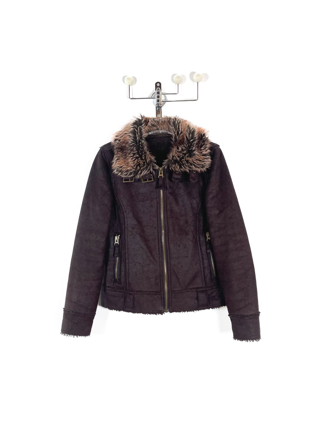 빈티지 폭스레더 퍼 트리밍 자켓 상품이미지1