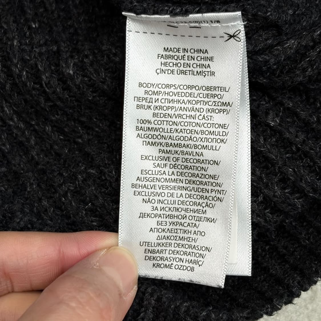 POLO 그레이 코튼 버튼 니트 L 상품이미지6