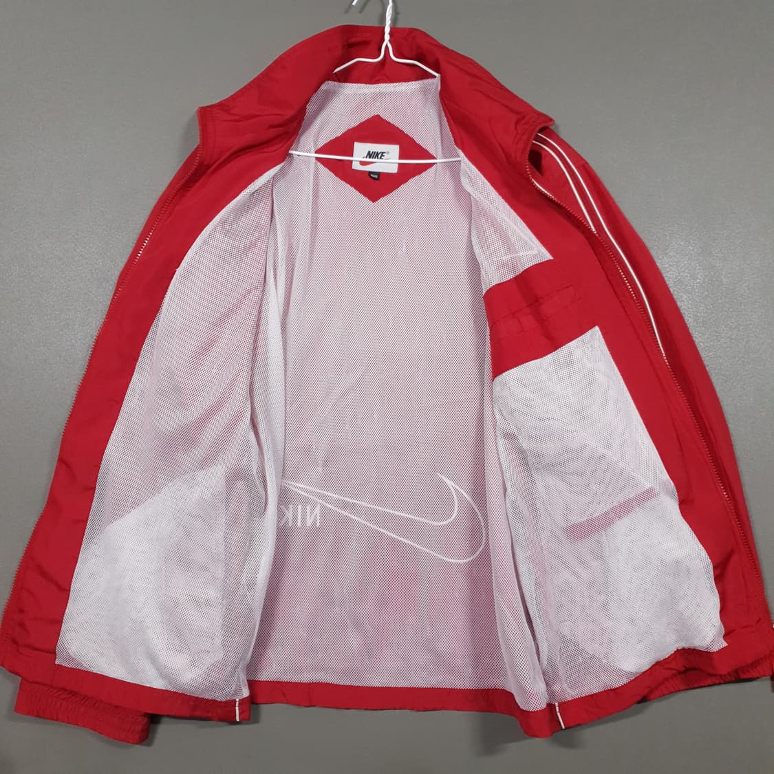 실측 XL) 00s 나이키 올드스쿨 스우시 지퍼 사이드라인 바람막이 자켓 상품이미지7