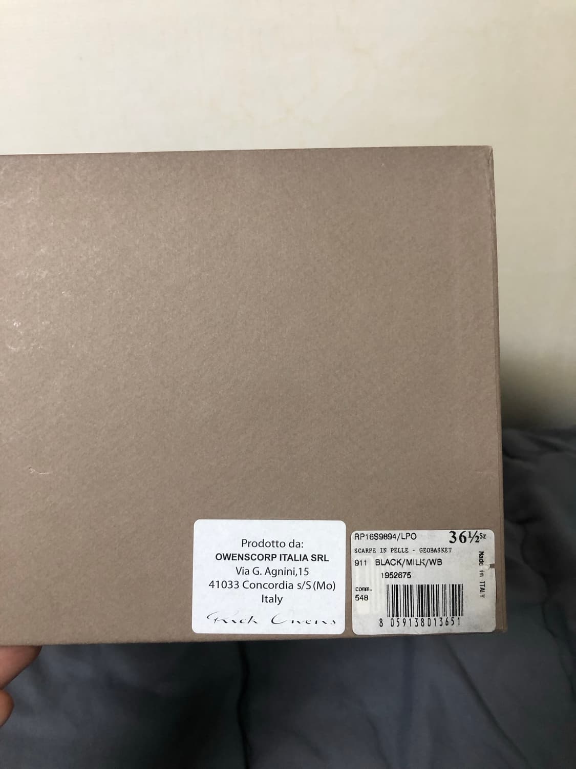 릭오웬스 16SS CYCLOPS 지오바스켓 모노크롬 LPO 36.5  상품이미지8