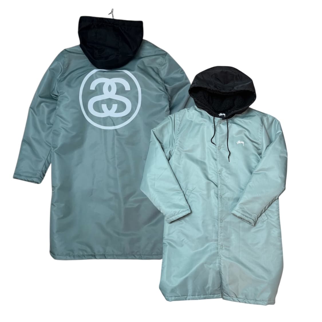 희귀) 스투시 S링크 빅로고 스타디움 파카 코트 세이지 상품이미지1