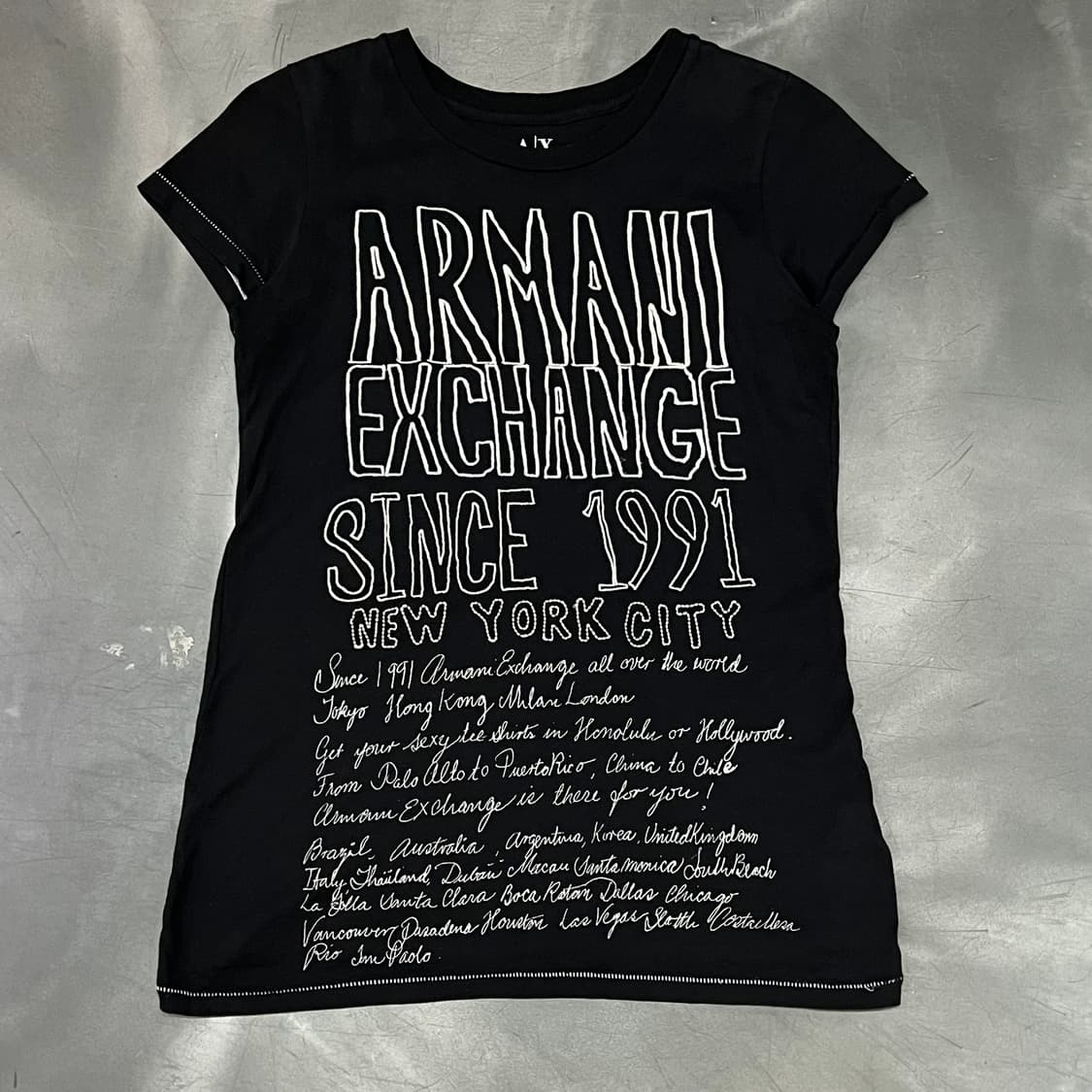  아르마니 익스체인지 레터링 반팔티 y15948 상품이미지1