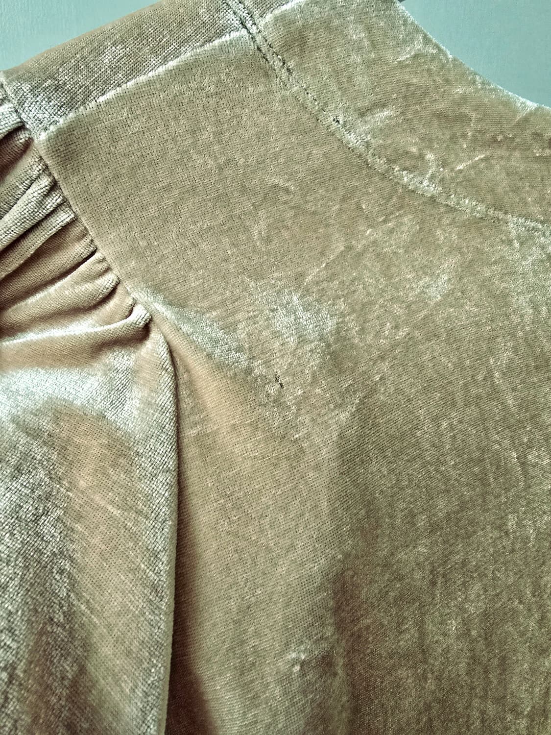 ZUCCA 벨벳 셔츠 카멜 M 상품이미지4