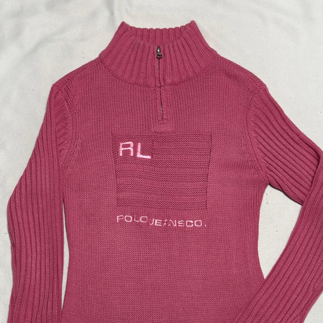 M 폴로랄프로렌 진스 컴퍼니 빅로고 반집업 니트 상품이미지1