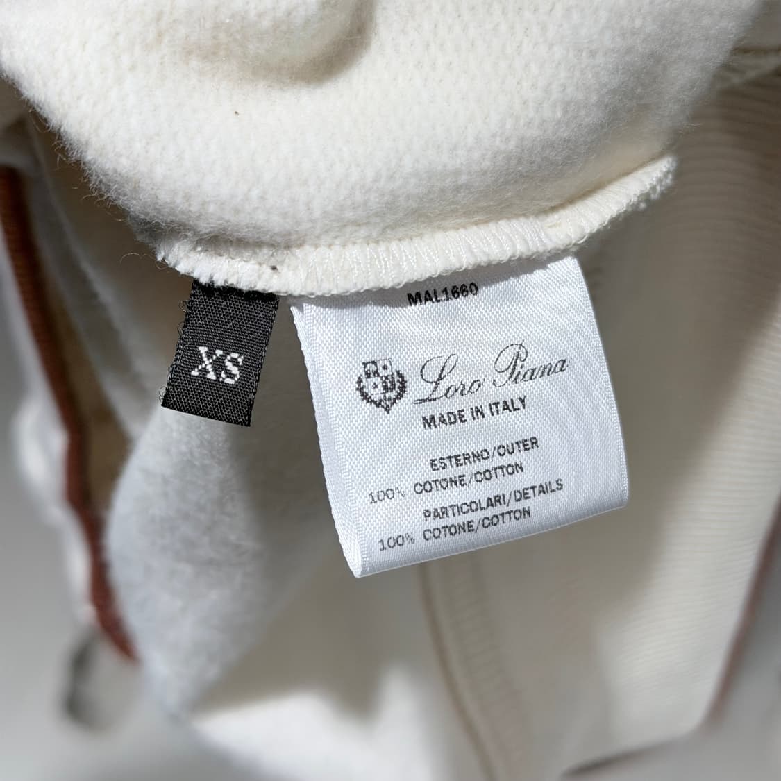 (A+/XS,XXS)/ 로로피아나 아이보리 코튼 셋업 상품이미지4