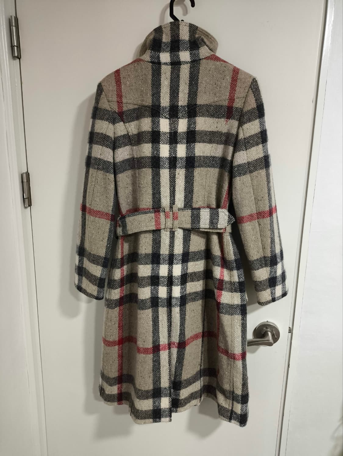 버버리 노바체크 벨티드 울코트 상품이미지6