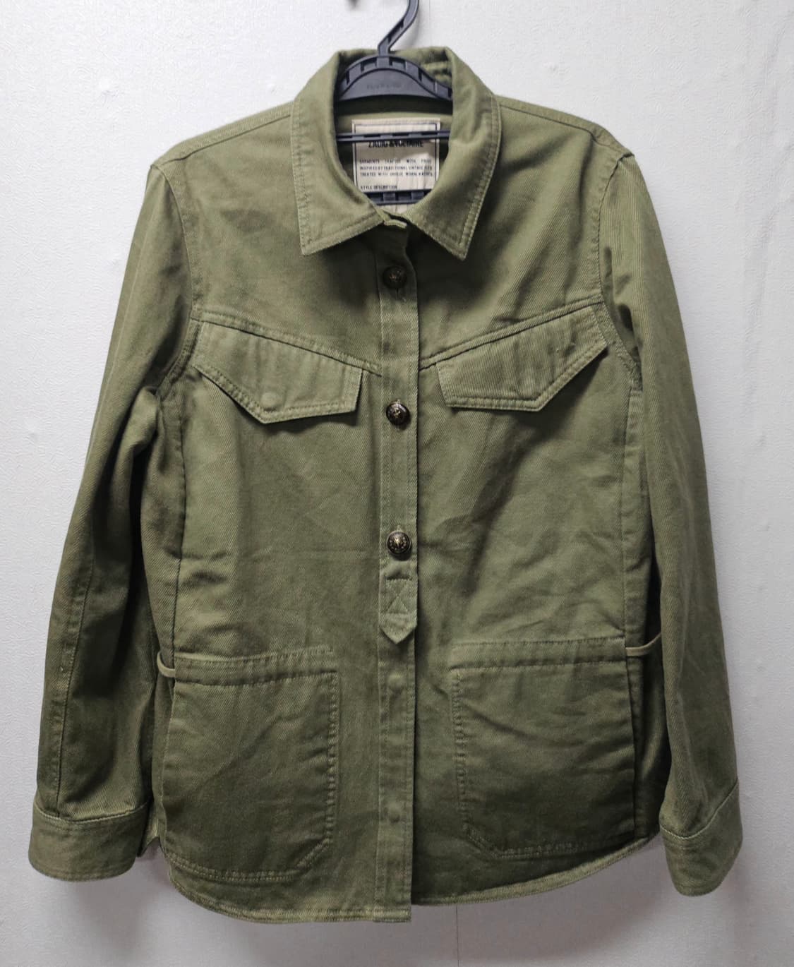 자딕앤볼테르 태클 린넨-블랜드 셔츠 카키 M 상품이미지2