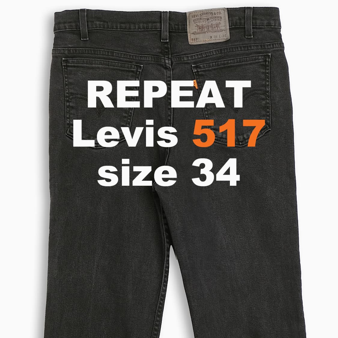 리바이스 517 오렌지탭 흑청 90s USA 34인치 OR51736218 상품이미지1