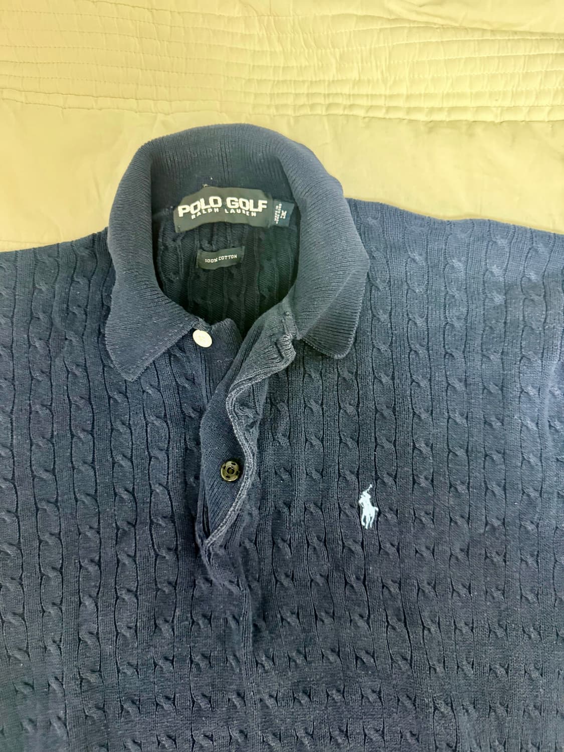 Polo 골프 케이블 카라니트 네이비 상품이미지2