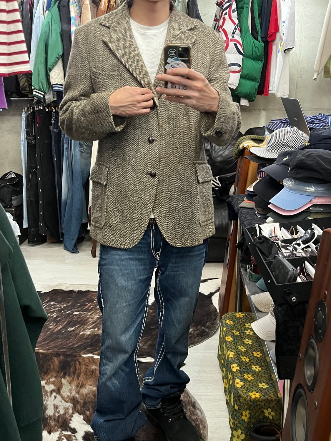 80s HARRISTWEED WOOL JACKET 상품이미지2