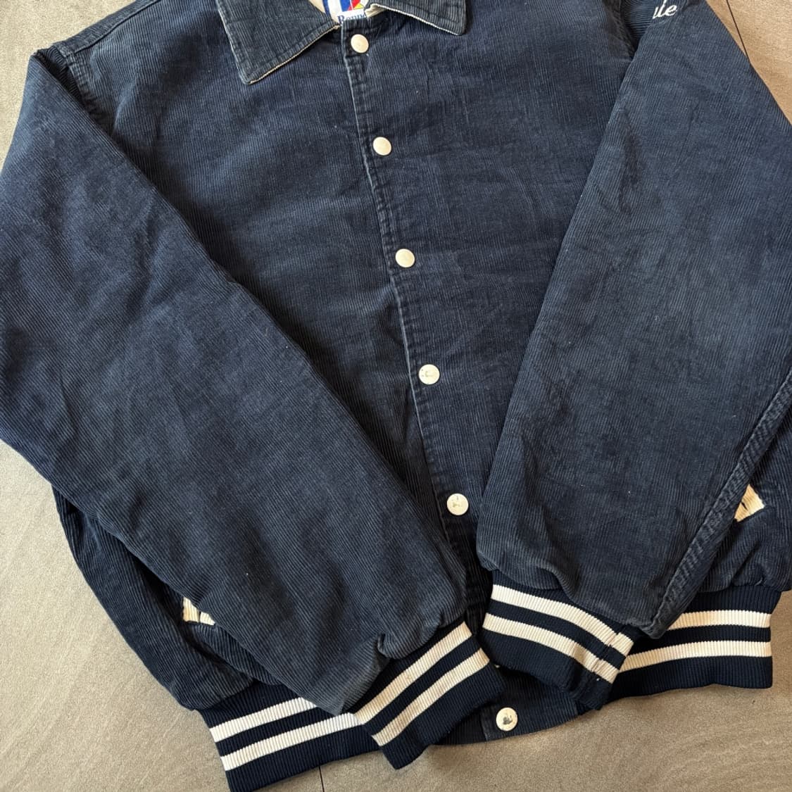 90s Rennoc Navy corduroy jacket 상품이미지10