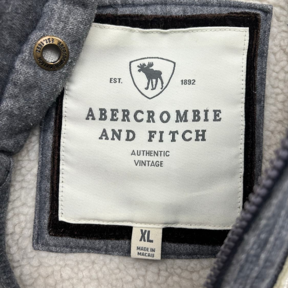 아베크롬비 y2k 빈티지 그레이 울프죠 후드집업 XL 상품이미지7