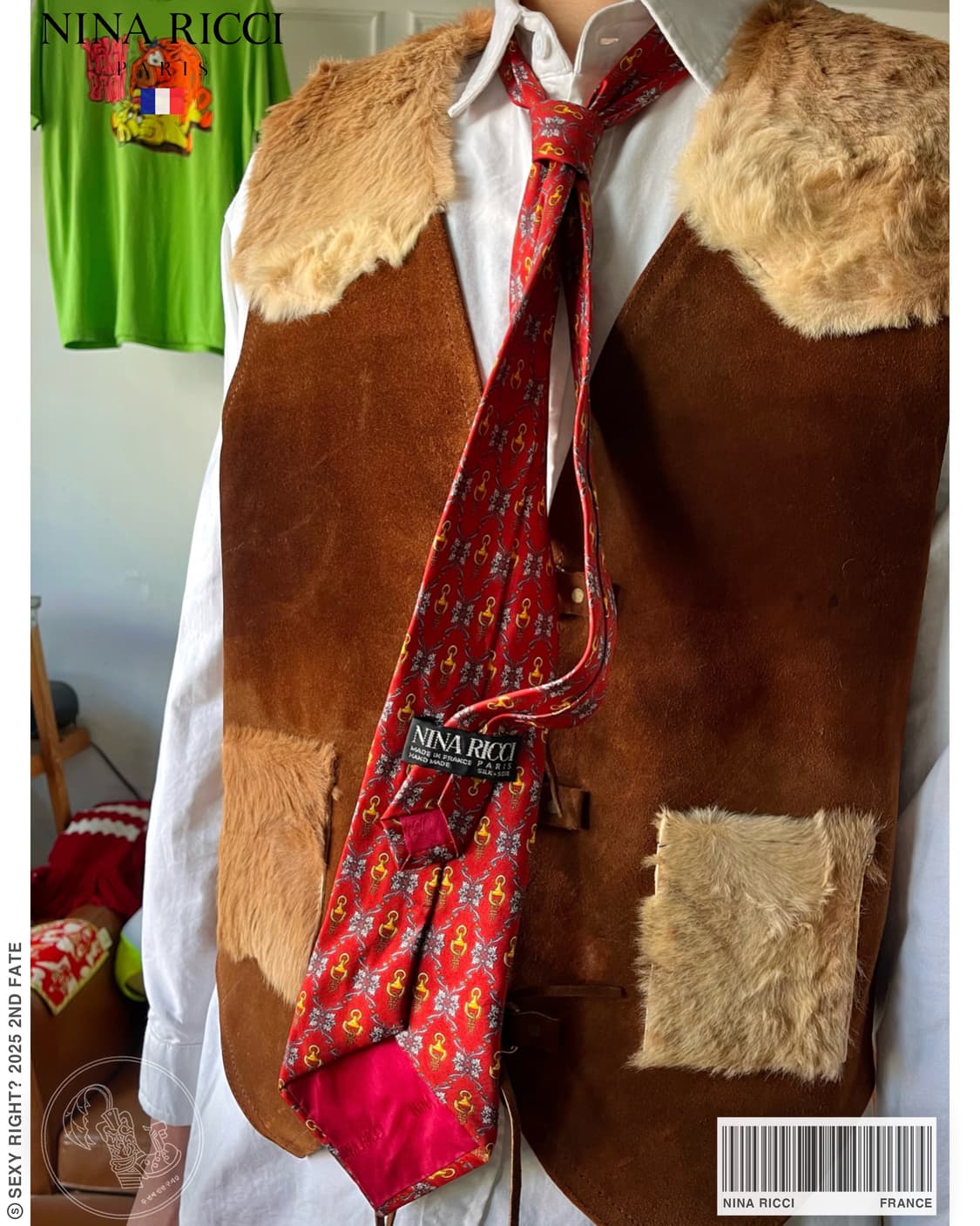 1980-90s NINA RICCI France Old Silk Tie 상품이미지1