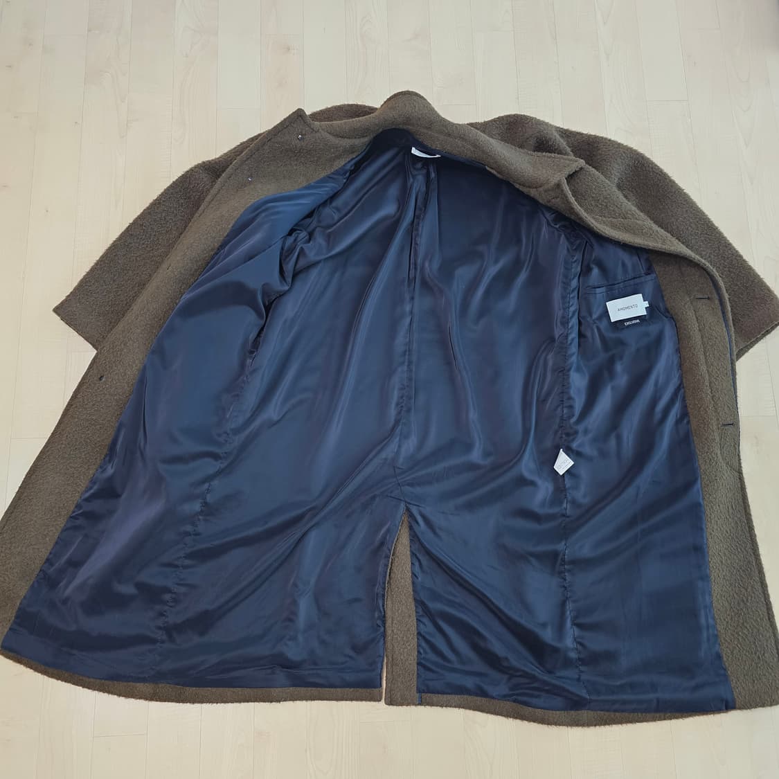 아모멘토 부클 레글런 코트 브라운 M BOUCLE RAGLAN COAT 상품이미지4