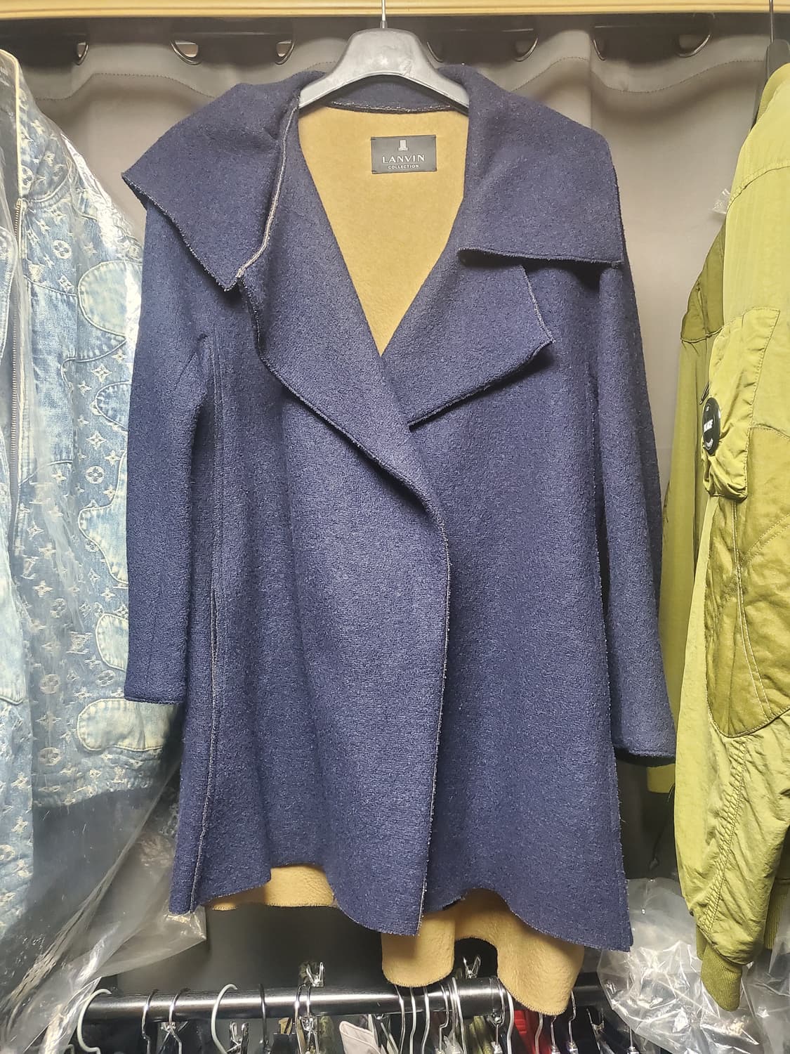 LANVIN 컷아웃스타일  코트 네이비 상품이미지1