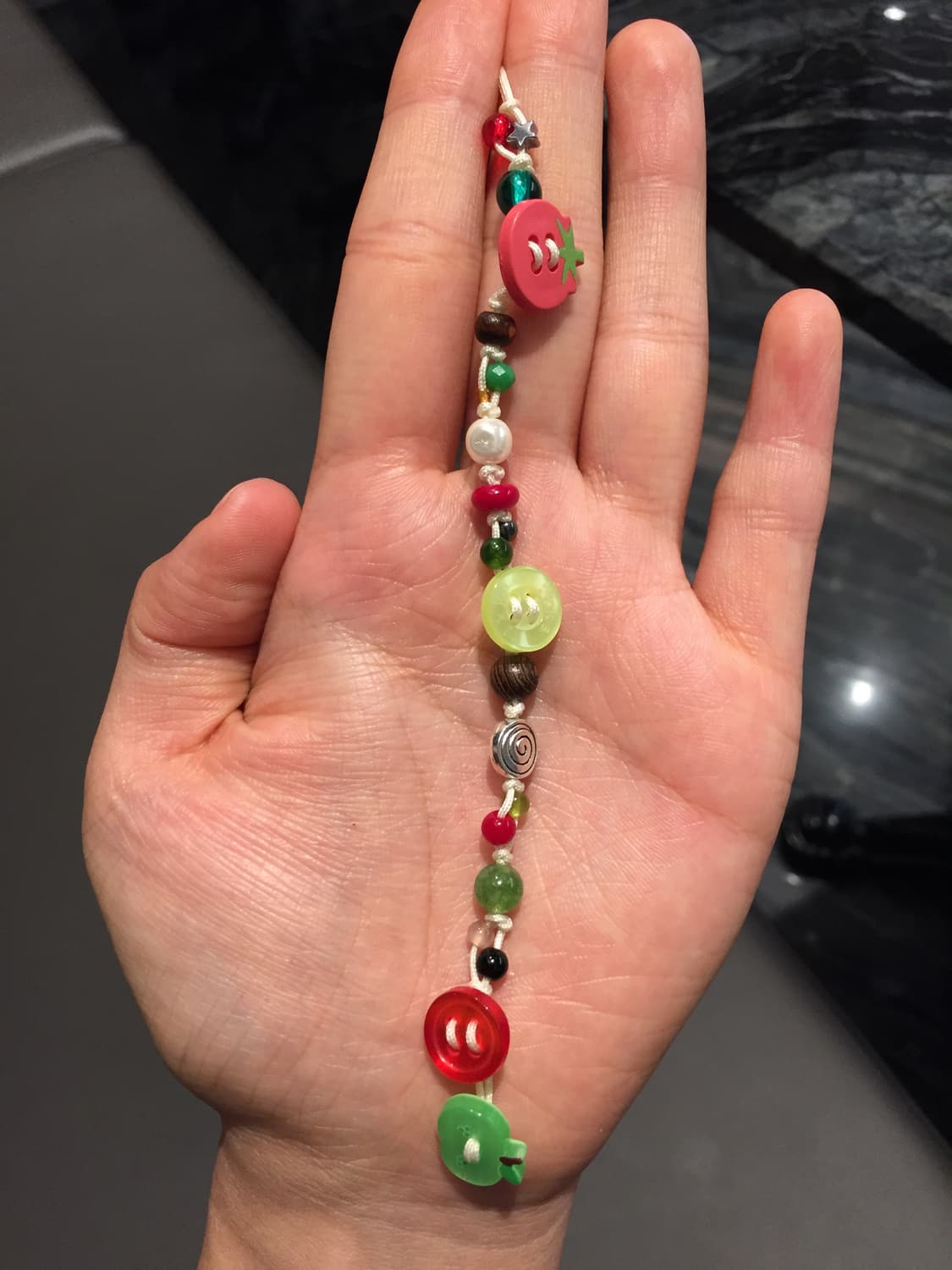 GR 단추 비즈 팔찌 상품이미지2