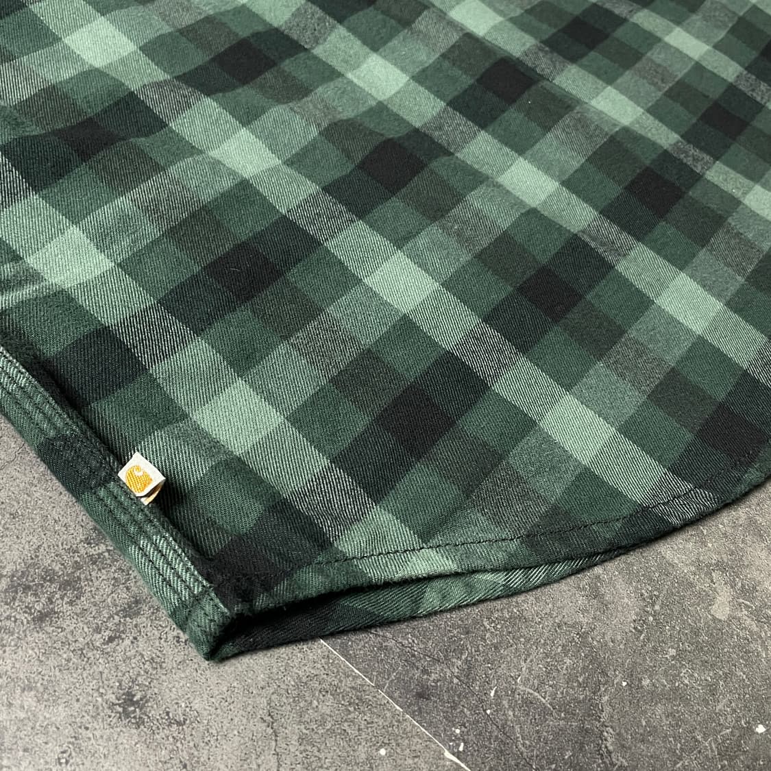 CARHARTT 칼하트 빈티지 그린 체크 워크 셔츠 A00853 상품이미지8