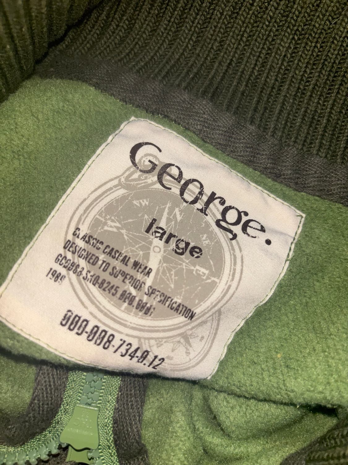 (George) 빈티지 너드코어 오타쿠코어 포켓걸 체크 그린 집업자켓 상품이미지3