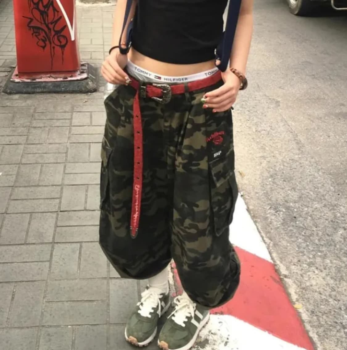 빈티지 카모 카고 버뮤다팬츠 Y2K 상품이미지1
