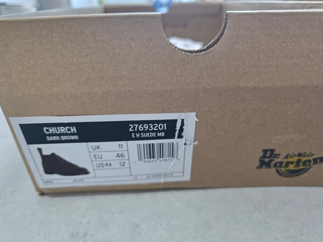 [새상품] 닥터마틴 처치 스웨이드 몽키 부츠 다크 브라운 상품이미지2