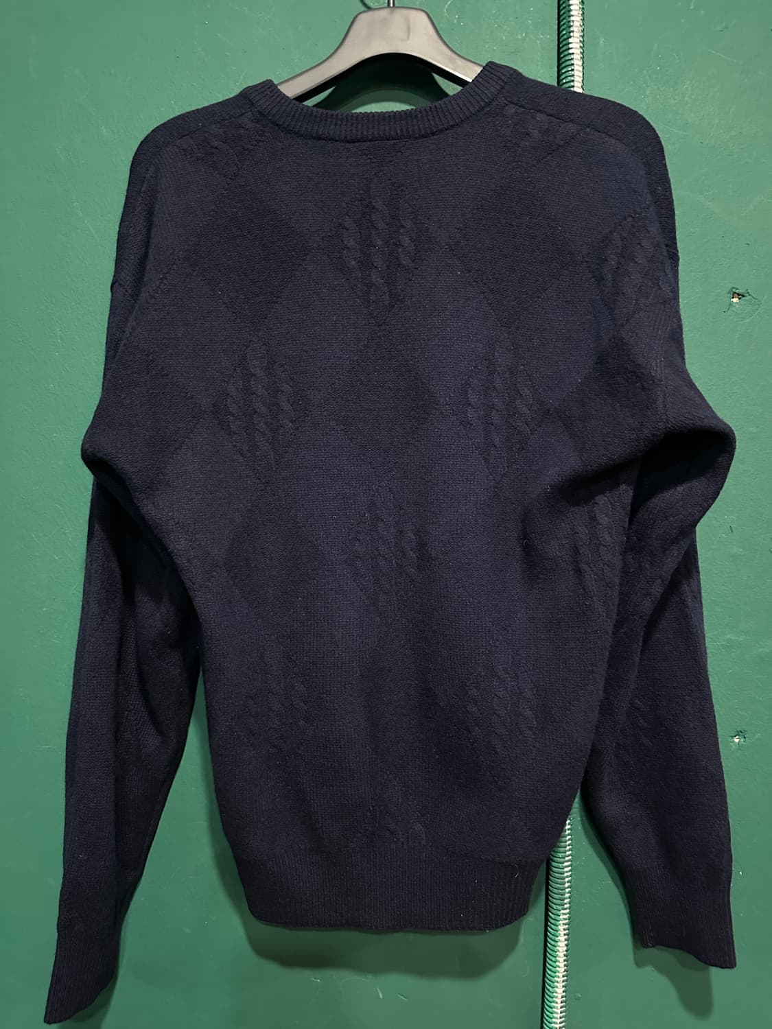 90s 라코스테 아가일니트 네이비 상품이미지3