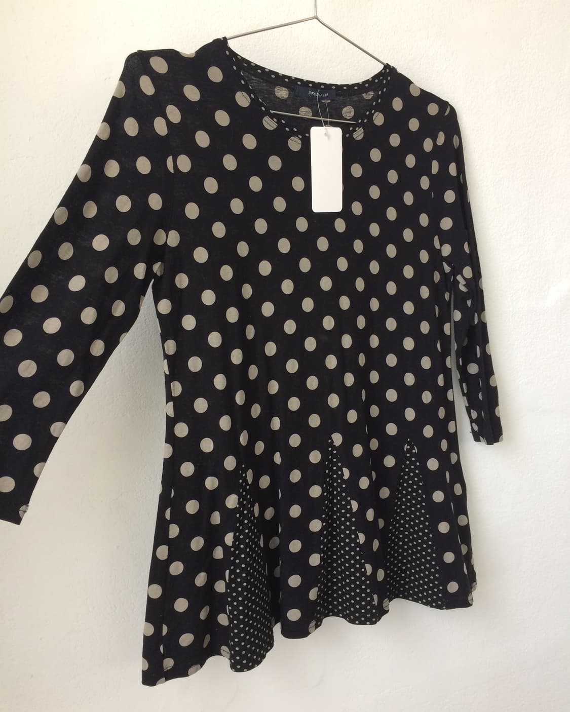 Dot pattern mixed top 상품이미지3