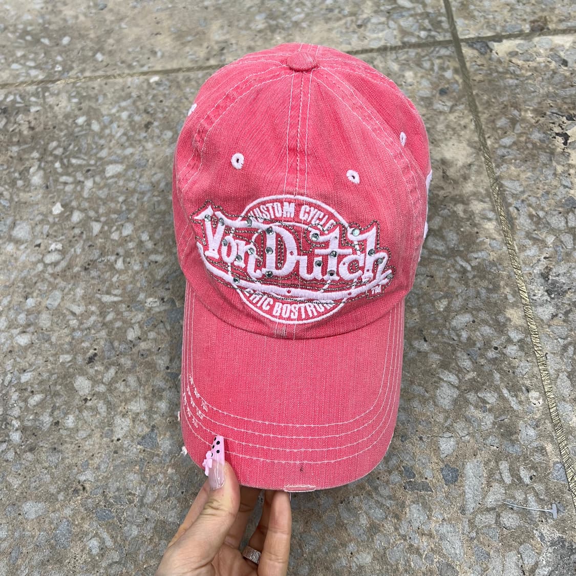 본더치 핑크 큐빅 볼캡 상품이미지2