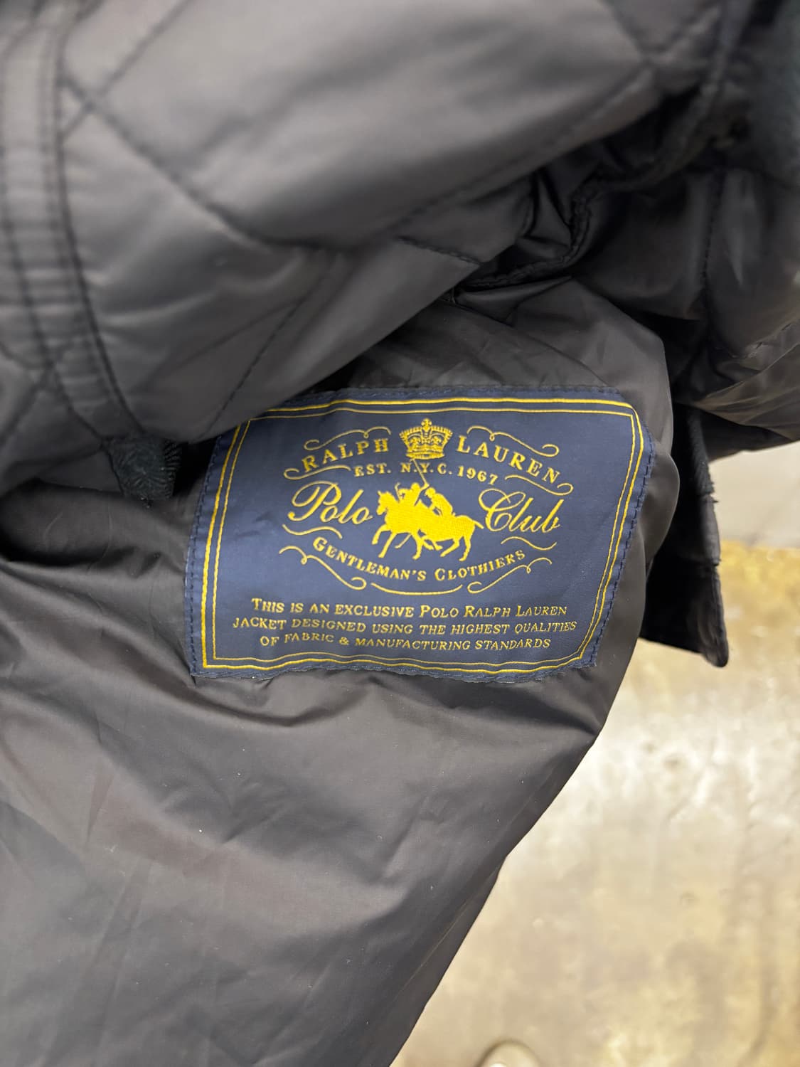 폴로 랄프로렌 퀼팅 자켓 블랙 L 상품이미지5