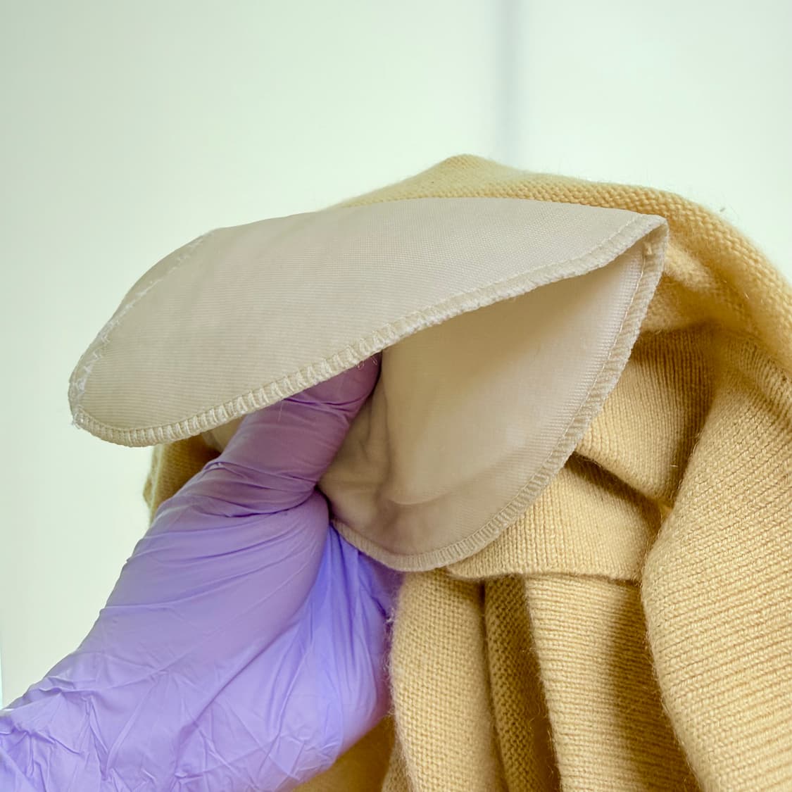 [캐시미어 100%] 레몬 버터색 카라넥 긴팔 니트 상품이미지6