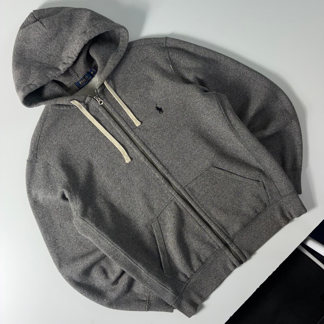 Polo  폴로 랄프로렌 자수 코튼 그레이 써멀 후드집업  상품이미지2